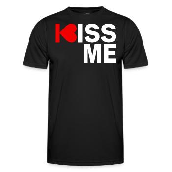Kiss me - Männer Funktions-T-Shirt - Schwarz - Vorne - AI Model Male 178 dark (178cm)