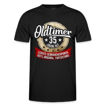 Zum 35. Geburtstag! - Männer Funktions-T-Shirt - Schwarz - Vorne - AI Model Male 178 dark (178cm)