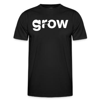 Grow - Wachstum - Männer Funktions-T-Shirt - Schwarz - Vorne - AI Model Male 178 dark (178cm)