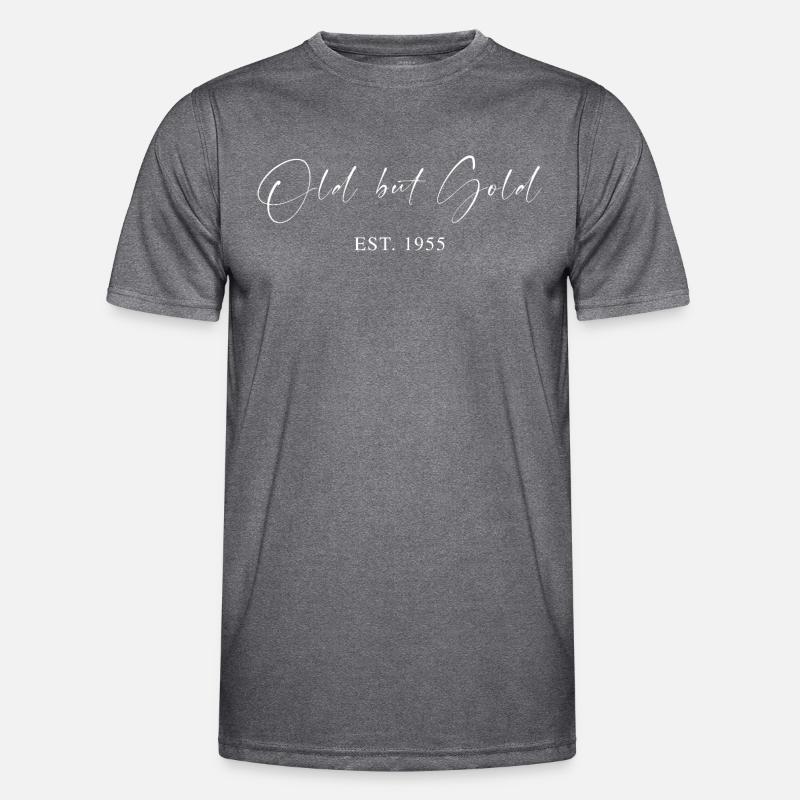 Old but Gold Est. 1955 Script Typografie Geschenk Männer Funktions-T-Shirt