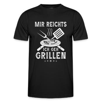 Mir Reichts Ich Geh Grillen - Männer Funktions-T-Shirt - Schwarz - Vorne - AI Model Male 178 dark (178cm)