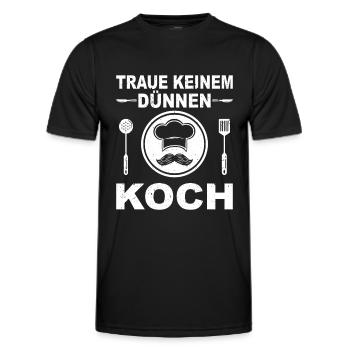 Koch Geschenk Gastronom Kochkunst Küchenchef - Männer Funktions-T-Shirt - Schwarz - Vorne - AI Model Male 178 dark (178cm)