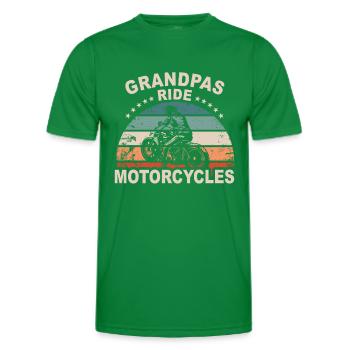 Biker Motorrad Geschenk Motorradfahrer Opa Rente - Männer Funktions-T-Shirt - Kelly Green - Vorne - AI Model Male 178 dark (178cm)