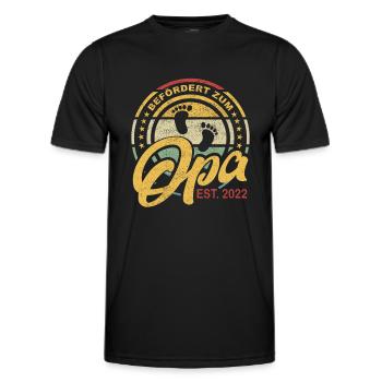 Befördert zum Opa Großvater seit 2022 Geschenk - Männer Funktions-T-Shirt - Schwarz - Vorne - AI Model Male 178 dark (178cm)