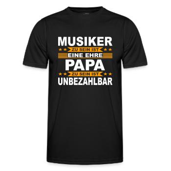 Musiker Geschenk Musikant Musik Papa Komponist - Männer Funktions-T-Shirt - Schwarz - Vorne - AI Model Male 178 dark (178cm)
