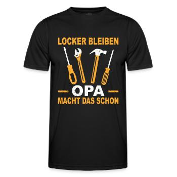 Handwerk Großvater Opa Geschenk Reparieren - Männer Funktions-T-Shirt - Schwarz - Vorne - AI Model Male 178 dark (178cm)