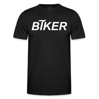 Biker - Men's Functional T-Shirt - black - Front - AI Model Male 178 dark (178cm)