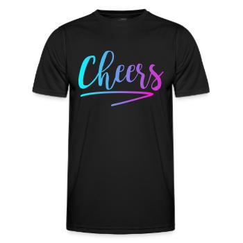Cheers - Men's Functional T-Shirt - black - Front - AI Model Male 178 dark (178cm)