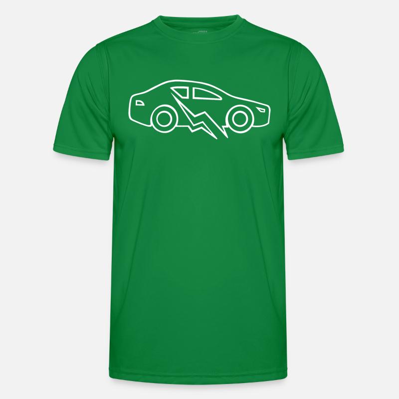 E-Auto Elektroauto Männer Funktions-T-Shirt