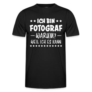 Fotograf Lustiger Spruch Beruf Fotografen Geschenk - Männer Funktions-T-Shirt - Schwarz - Vorne - AI Model Male 178 dark (178cm)