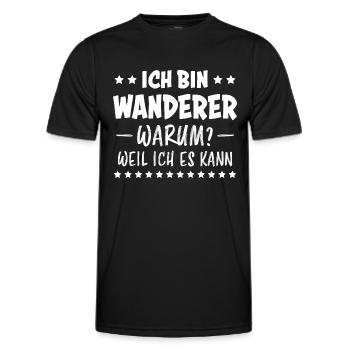 Wanderer Outdoor Lustiger Spruch Wandern Geschenk - Männer Funktions-T-Shirt - Schwarz - Vorne - AI Model Male 178 dark (178cm)