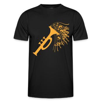 Trompette. - T-shirt sport Homme - noir - Devant - AI Model Male 178 dark (178cm)