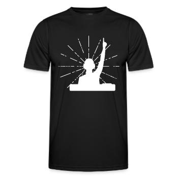 DJ ambiance. - T-shirt sport Homme - noir - Devant - AI Model Male 178 dark (178cm)