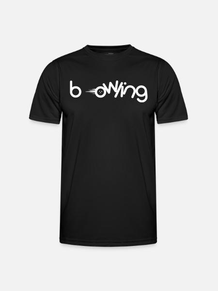Bowling - Männer Funktions-T-Shirt - Schwarz