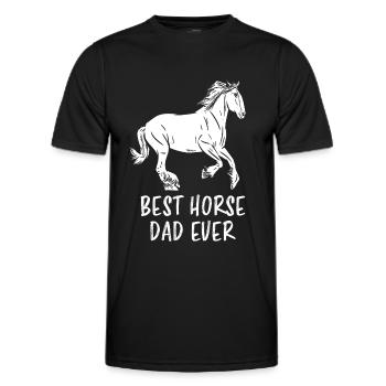 Best Horse Dad Ever Pferd Reiten Reiter Geschenk - Männer Funktions-T-Shirt - Schwarz - Vorne - AI Model Male 178 dark (178cm)