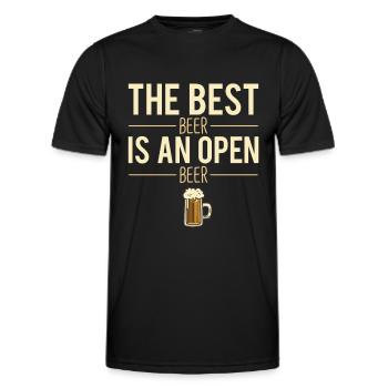 The best beer is an open beer bière pression apéro - T-shirt sport Homme - noir - Devant - AI Model Male 178 dark (178cm)