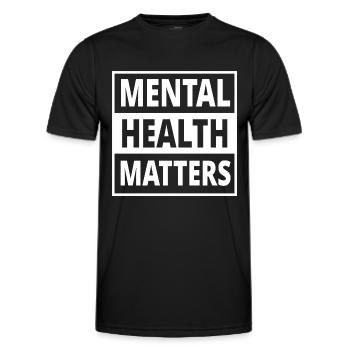 Mental Health Matters Mentale Gesundheit - Männer Funktions-T-Shirt - Schwarz - Vorne - AI Model Male 178 dark (178cm)