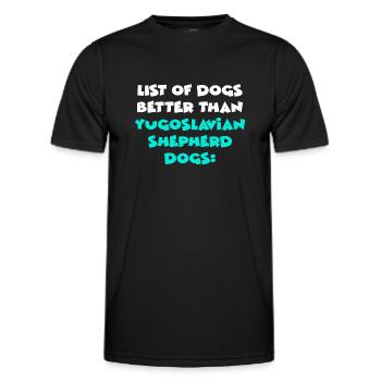 Chiens de berger yougoslaves - T-shirt sport Homme - noir - Devant - AI Model Male 178 dark (178cm)
