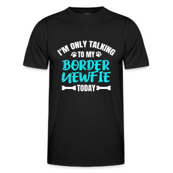 Frontière Newfie - T-shirt sport Homme - noir - Devant - AI Model Male 178 dark (178cm)