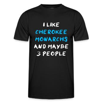Cherokee Monarch - Männer Funktions-T-Shirt - Schwarz - Vorne - AI Model Male 178 dark (178cm)