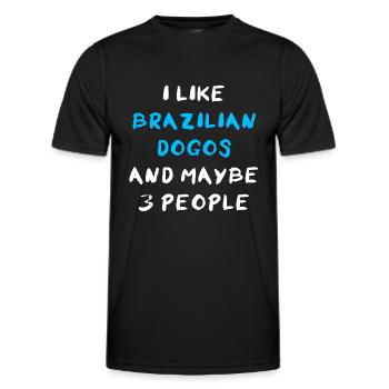Dogo brésilien - T-shirt sport Homme - noir - Devant - AI Model Male 178 dark (178cm)