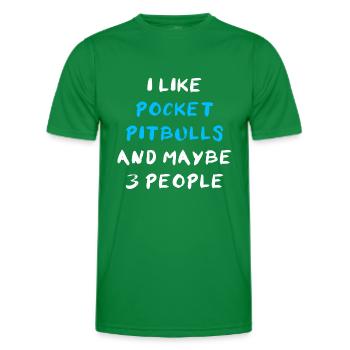Pitbull de poche - T-shirt sport Homme - vert - Devant - AI Model Male 178 dark (178cm)