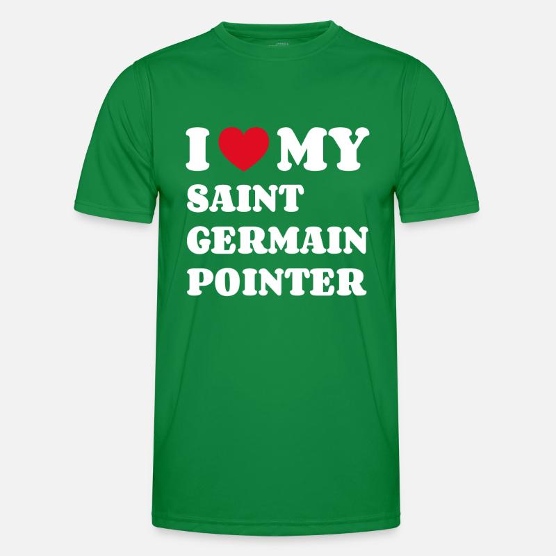 I Love My Saint Germain Pointer Männer Funktions-T-Shirt