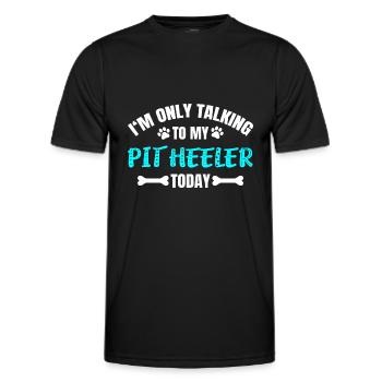 Pit Heeler - Men's Functional T-Shirt - black - Front - AI Model Male 178 dark (178cm)