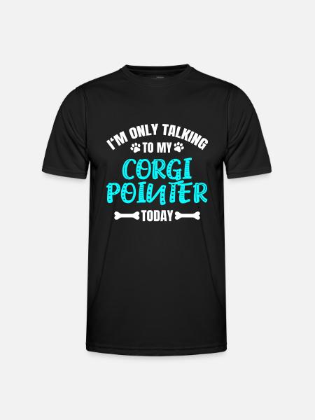 Corgi Pointer - Männer Funktions-T-Shirt - Schwarz