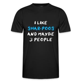 Shar-Poo - Männer Funktions-T-Shirt - Schwarz - Vorne - AI Model Male 178 dark (178cm)