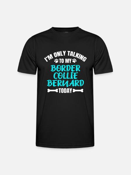 Border Collie Bernard - Männer Funktions-T-Shirt - Schwarz