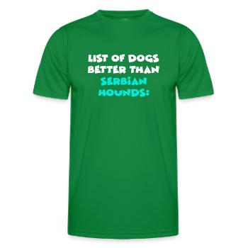 Serbian Hounds - Men's Functional T-Shirt - kelly green - Front - AI Model Male 178 dark (178cm)