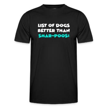 Shar-Poos - Männer Funktions-T-Shirt - Schwarz - Vorne - AI Model Male 178 dark (178cm)
