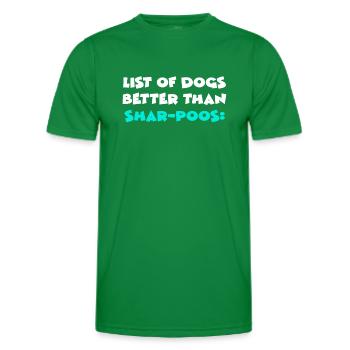 Shar-Poos - Männer Funktions-T-Shirt - Kelly Green - Vorne - AI Model Male 178 dark (178cm)
