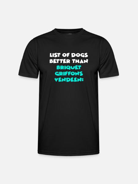 Briquet Griffons Vendeen - Männer Funktions-T-Shirt - Schwarz