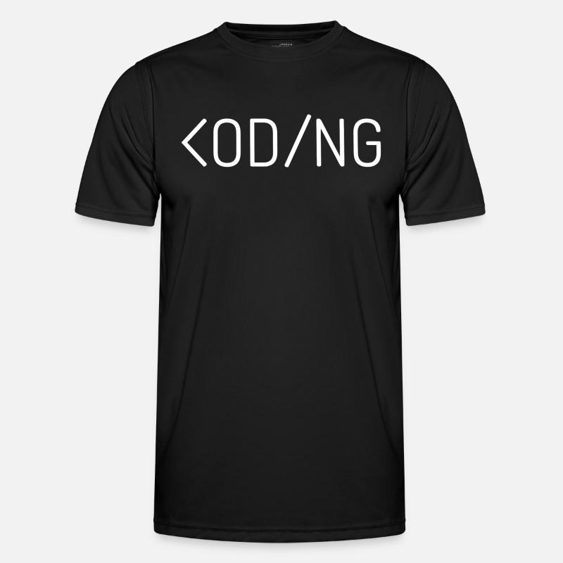 Coding - Männer Funktions-T-Shirt - Schwarz