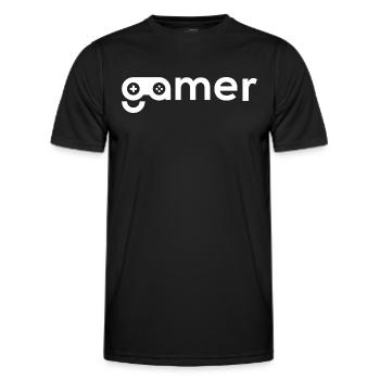 Gamer - Men's Functional T-Shirt - black - Front - AI Model Male 178 dark (178cm)
