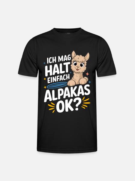 Alpaca llama alpacas animal - Men's Functional T-Shirt - black