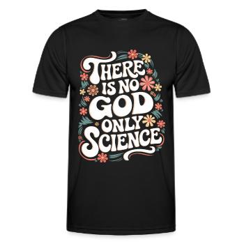Atheism, Atheist, Anti-Religion, Agnostic - Men's Functional T-Shirt - black - Front - AI Model Male 178 dark (178cm)