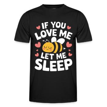 abeille abeille apicultrice abeille abeille - T-shirt sport Homme - noir - Devant - AI Model Male 178 dark (178cm)