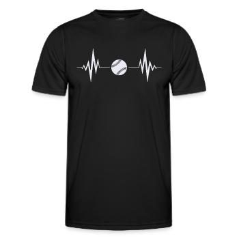 Battements de cœur de baseball - T-shirt sport Homme - noir - Devant - AI Model Male 178 dark (178cm)