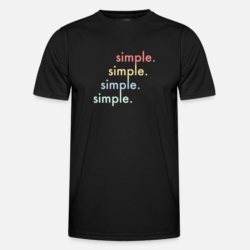 Conception de chemise simple - Simple - T-shirt sport Homme - noir