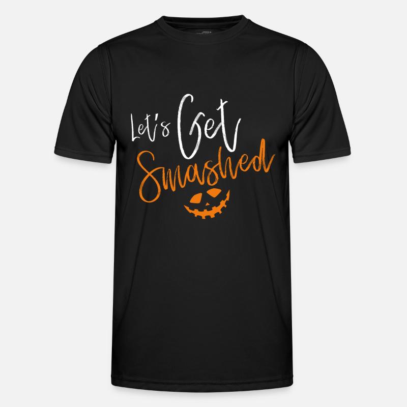 Halloween pumpkin gift Lantern trickle - Men's Functional T-Shirt - black