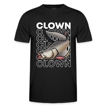 Clown Knife Fish 80's Style Monster Fish Keeper - Men's Functional T-Shirt - black - Front - AI Model Male 178 dark (178cm)