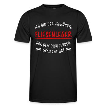 Fliesenleger Lustig Spruch Job Bodenleger Geschenk - Männer Funktions-T-Shirt - Schwarz - Vorne - AI Model Male 178 dark (178cm)