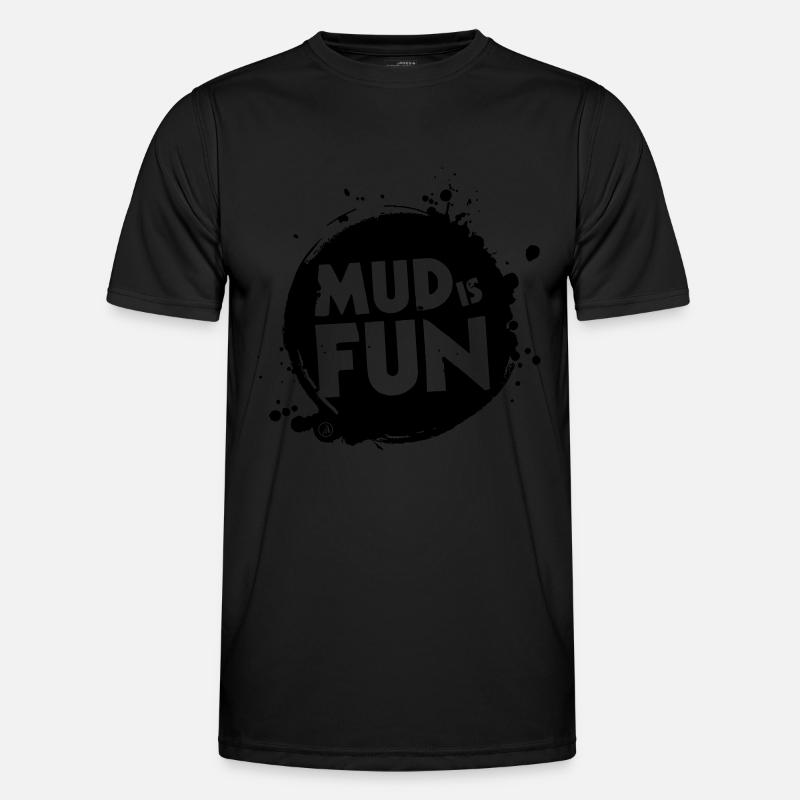 Mud is fun - Men's Functional T-Shirt - black