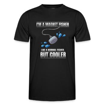 Je suis un pêcheur d’aimants - T-shirt sport Homme - noir - Devant - AI Model Male 178 dark (178cm)