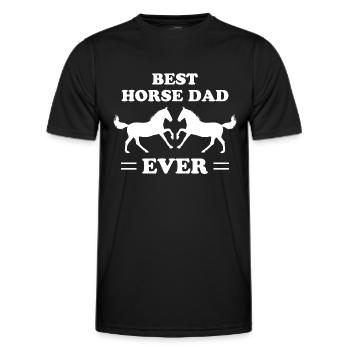 Best Horse Dad Ever Pferd Reiten Reiter Geschenk - Männer Funktions-T-Shirt - Schwarz - Vorne - AI Model Male 178 dark (178cm)