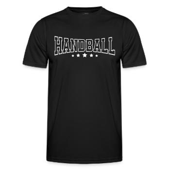 Handball Handballer - Männer Funktions-T-Shirt - Schwarz - Vorne - AI Model Male 178 dark (178cm)