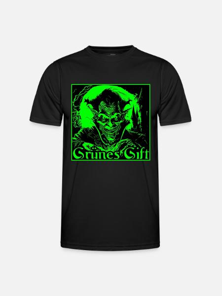 Dracula, grünes Gift - Männer Funktions-T-Shirt - Schwarz